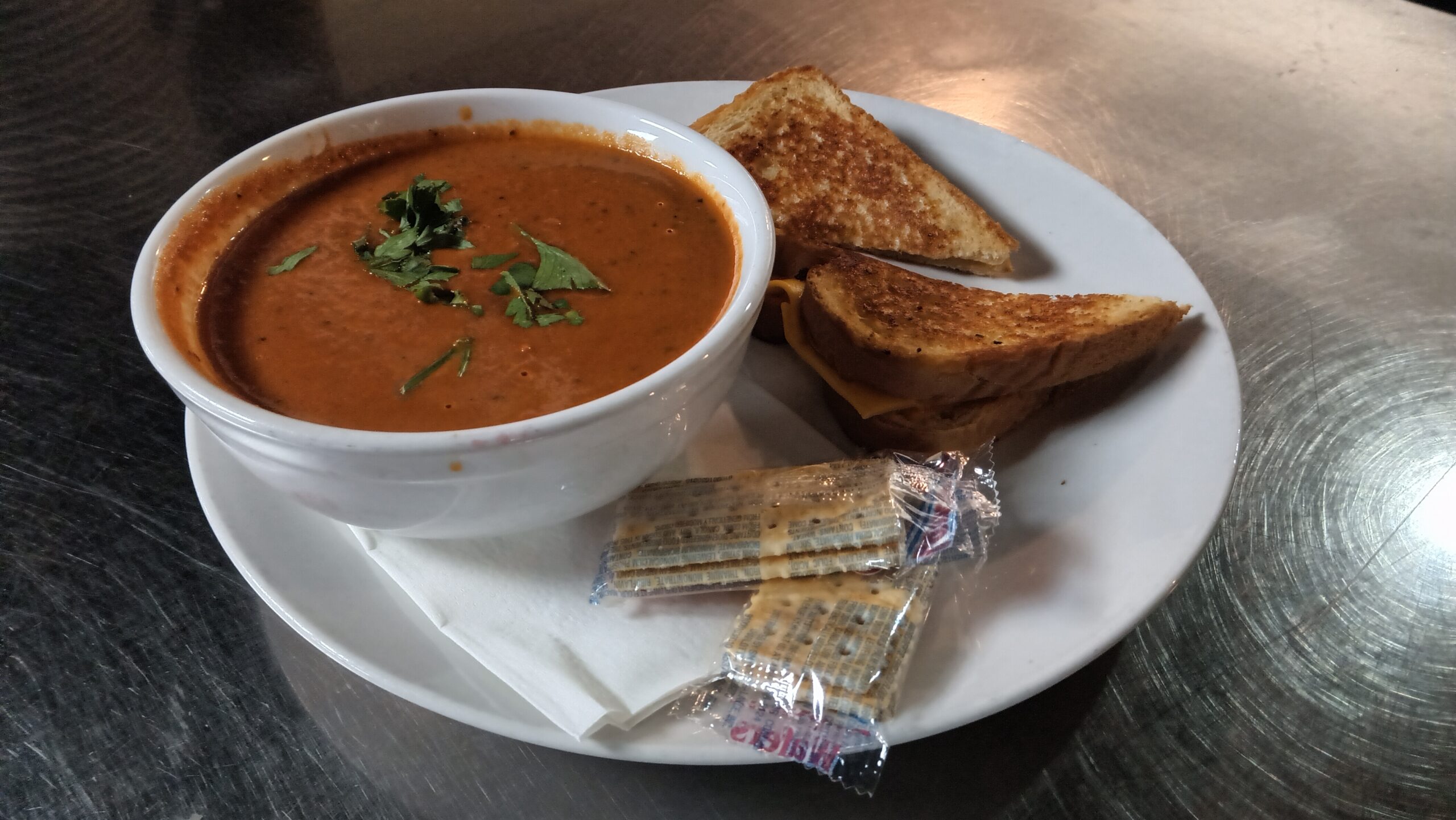 Grilled cheese and tomato soup